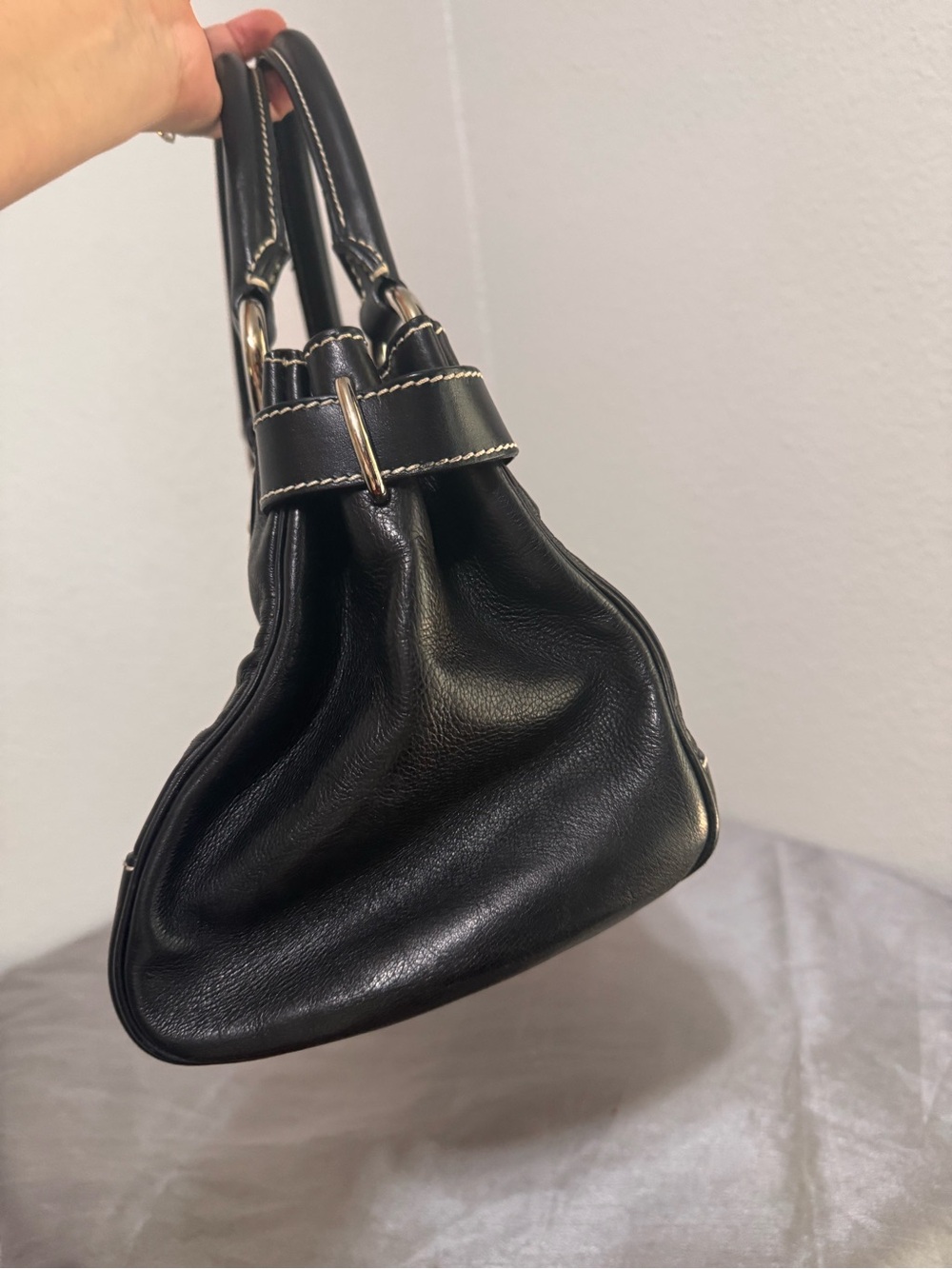 Marc Jacobs “ Daria”Black Leather Satchel with Silver Hardware - Picture 12 of 16